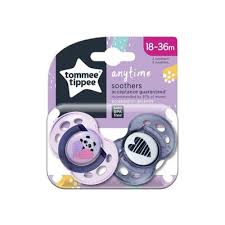 TOMME T Lot de 2 Sucettes CTN 6-18 mois - forme naturelle