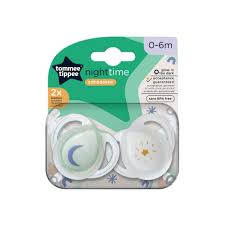 TOMME T Lot de 2 Sucettes CTN nuit 0-6M mixte