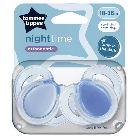 TOMME T Lot de 2 Sucettes CTN Nuit 18-36 mois mixte