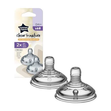 TOMME T Lot de 2 Tétines CTN débit variable