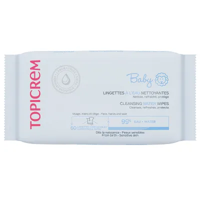 TOPICREM LINGETTES À L'EAU NETTOYANTES X60